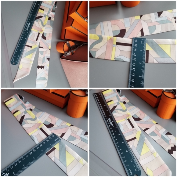 HERMES Beautiful Twilly scarf 100% Silk - Picture 9 of 16